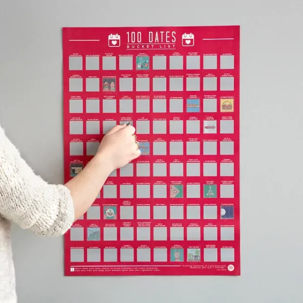 100 Dates Scratch Off Poster