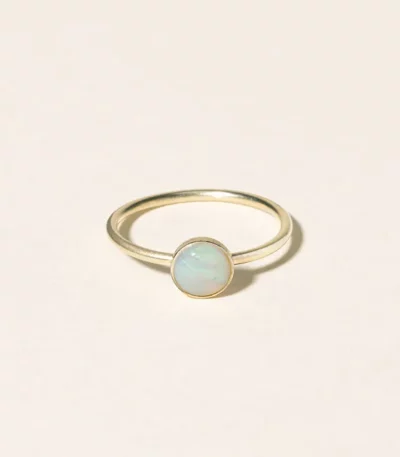 14k Gold Opal Dome Ring