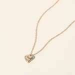 14k Gold Teeny Heart Diamond Pendant