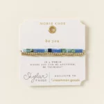 Be You Morse Code Bracelet Stack