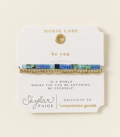 Be You Morse Code Bracelet Stack