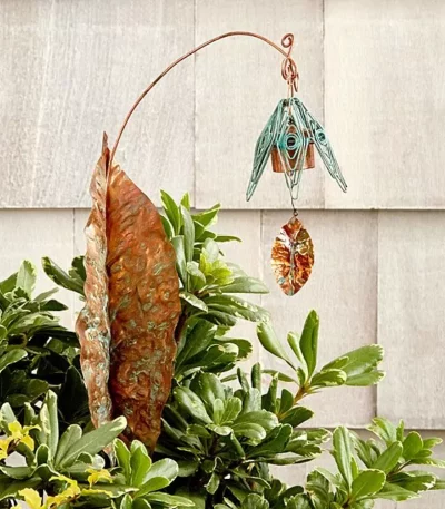 Bellflower Chime Garden Stake