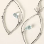 Blue Topaz Branch Earrings 1