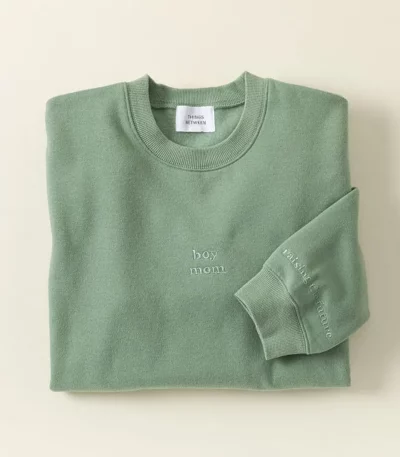 Boy Mom Embroidered Sweatshirt