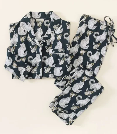 Catnap Flannel Pajama Set