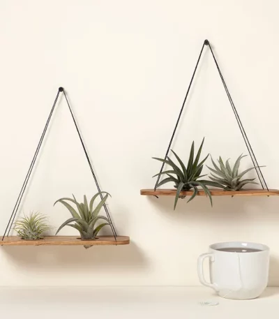 Cherry Wood Wall Swing Air Planter