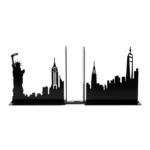 City Skyline Bookends 1