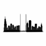 City Skyline Bookends 2