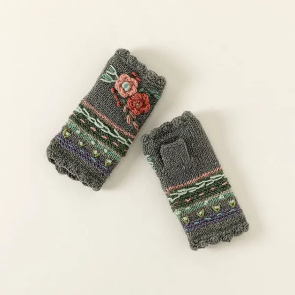 Crochet Flower Handwarmers