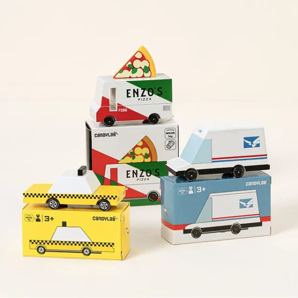 Food Truck & City Traffic Wooden Toy Sets