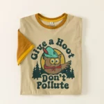 Give A Hoot Don't Pollute Ringer Tee