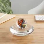 Glass Rainbow Marble Spinner