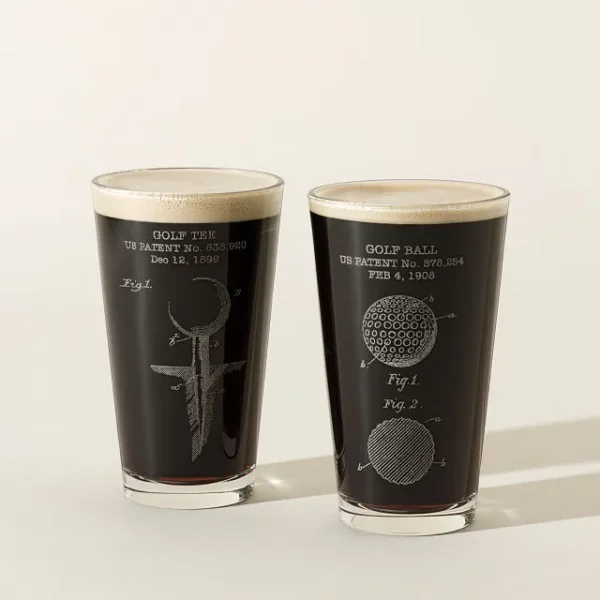 Great Inventions Of Golf Pint Glass