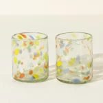 Hand-blown Confetti Glasses – Set Of 2 2