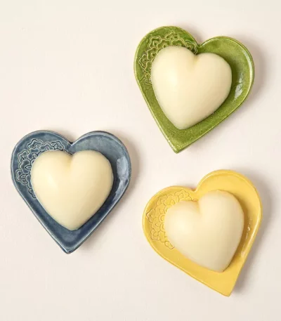 Handmade Heart-shaped Balm With Dish