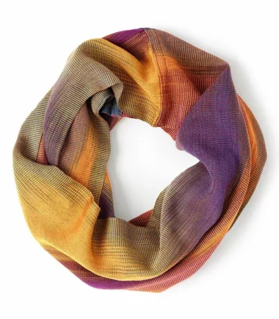 Ikat-dyed Bamboo Infinity Scarf