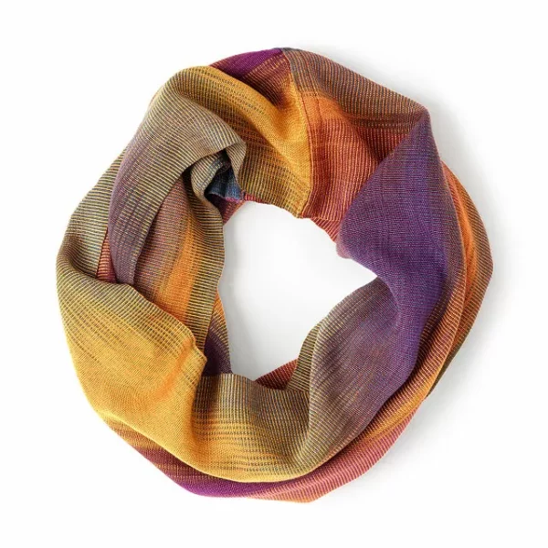 Ikat-dyed Bamboo Infinity Scarf