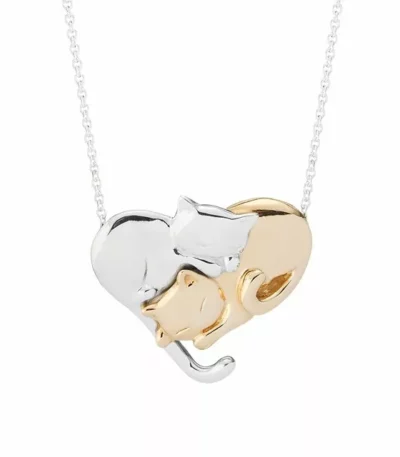 Intertwined Felines Necklace