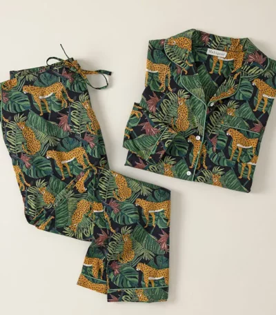 Jungle Print Cotton Pajama Set