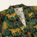 Jungle Print Cotton Quilted Robe 2