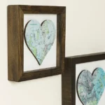 Love Lives Here Wood Map Art 3