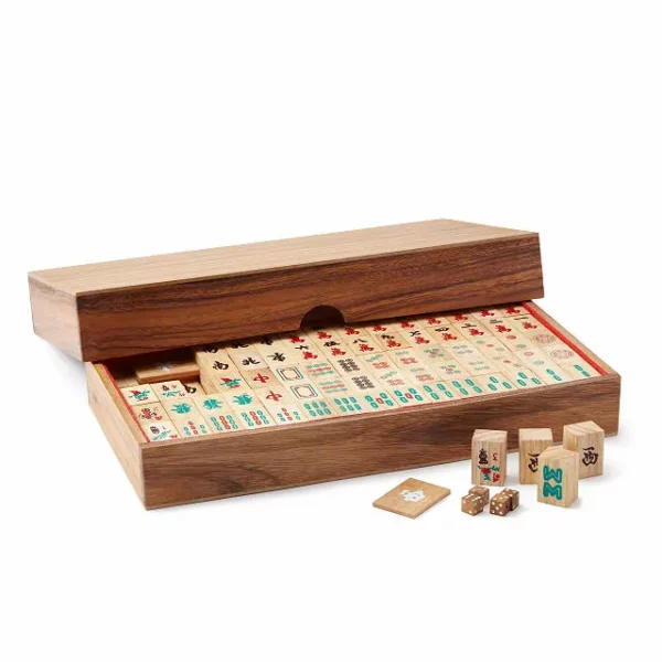 Mango Wood Artisan Mah Jong Set