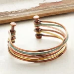 Mixed Metals Hinged Cuff