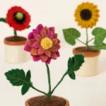 Potted Felt Flowers 1