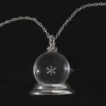 Real Snowflake Globe Necklace 4