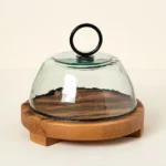 Reclaimed Wood Serving Board & Cloche 1