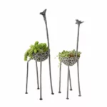 Recycled Metal Giraffe Planter 1