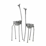 Recycled Metal Giraffe Planter 3