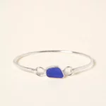 Sea Glass Hinge Bangle Bracelet 2