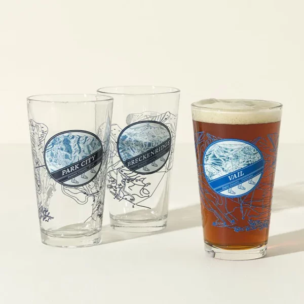 Ski Resort Map Glass