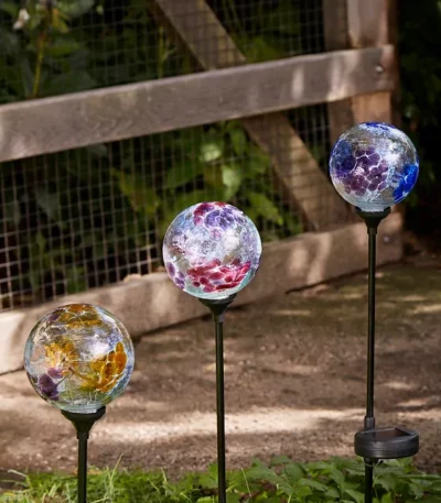 Solar Light Garden Stake - Flower Globes