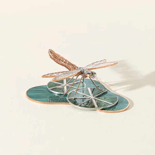 Stained Glass Dragonfly Sculpture