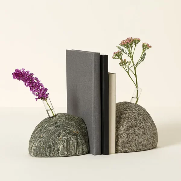 Stone Bookend Bud Vase