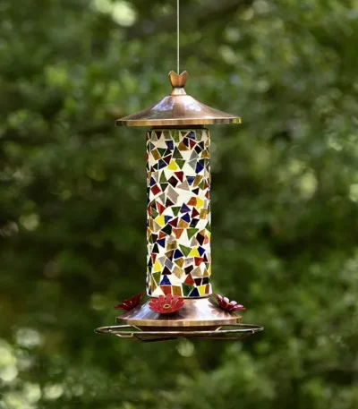 Sun-catching Mosaic Hummingbird Feeder