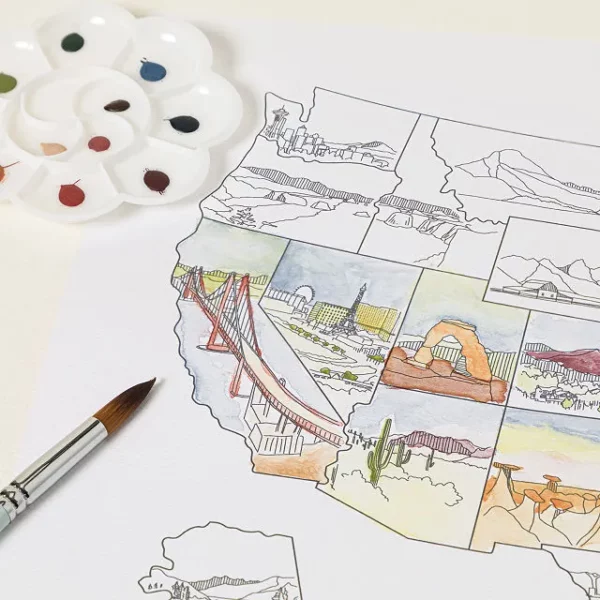 Track Your Travels Diy Watercolor Map