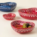 Turkish Lace Nesting Heart Bowls - Set Of 3