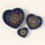 Turkish Lace Nesting Heart Bowls - Set Of 3 2