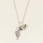 Under My Wing Birth Stone Necklace