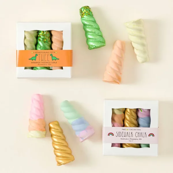 Unicorn Horn & Dino Teeth Sidewalk Chalk Sets