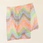 Watercolor Rainbow Crinkle Scarf 1