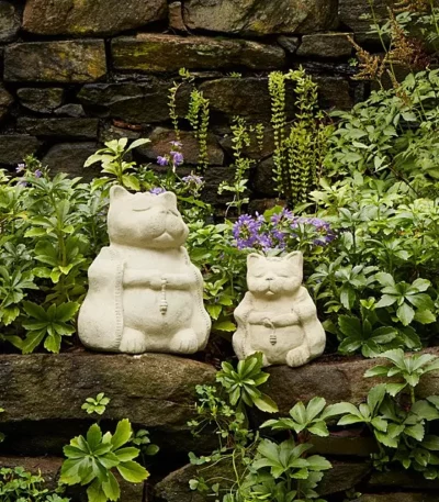 Zen Cat Garden Sculpture